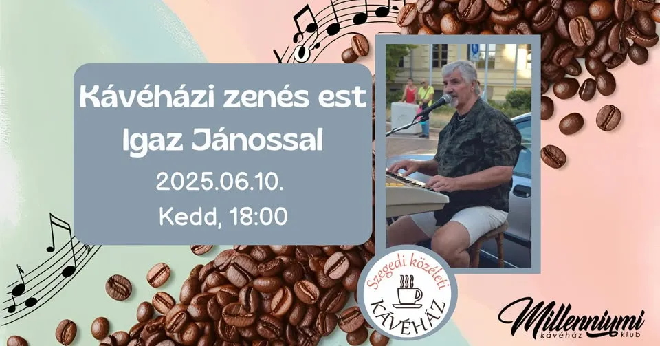 Kávéházi zenés est Igaz Jánossal